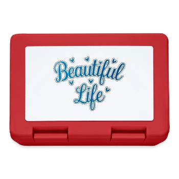 Beautiful Life in Blue - Lunchbox - red - Front