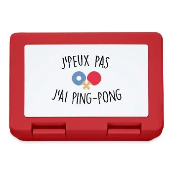 J'peux pas j'ai ping-pong - Boîte à goûter - rouge - Devant