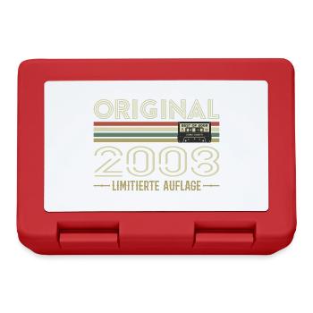 Original 2008 Jahrgang Retro Geburtstag Vintage - Brotdose - Rot - Vorne