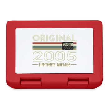 Original 2005 Jahrgang Retro Geburtstag Vintage - Brotdose - Rot - Vorne