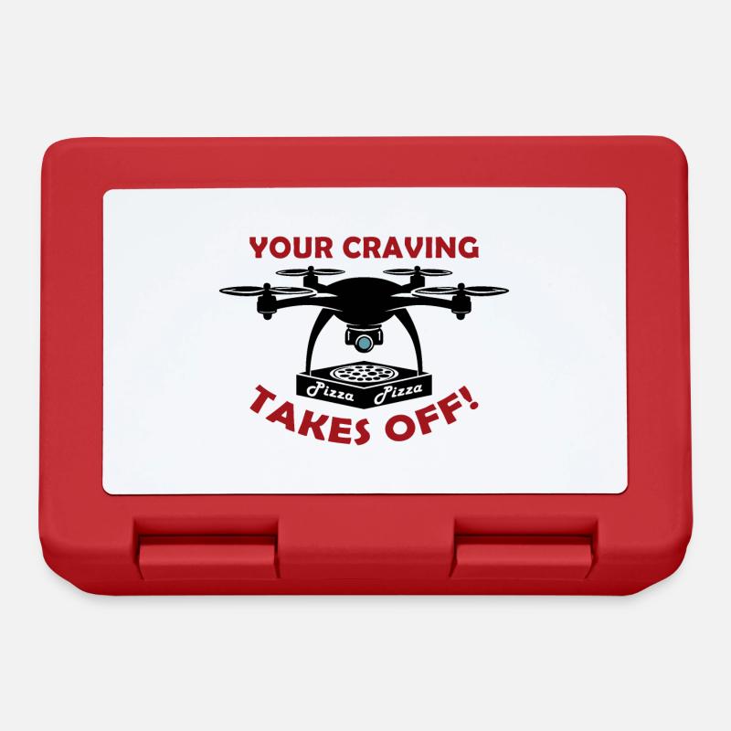 Pizza Delivery Drone - Lunchbox - red