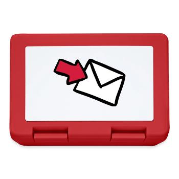 Brief E-Mail mail letter lettre message Versand - Brotdose - Rot - Vorne