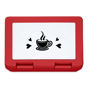 I love Coffee - Brotdose - Rot - Vorne