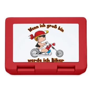CD - wenn ich groß bin werde ich Biker - Motorrad - Brotdose - Rot - Vorne