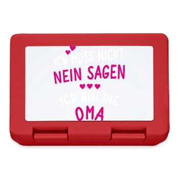 Ich bin die Oma - Brotdose - Rot - Vorne