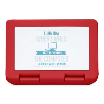 Computer Geek Shirt: Tech Support I Software - Lunchbox - red - Front