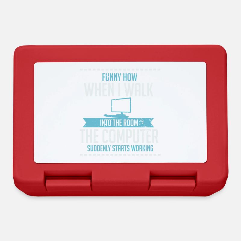 Computer Geek Shirt: Logiciel d'assistance technique I - Boîte à goûter - rouge