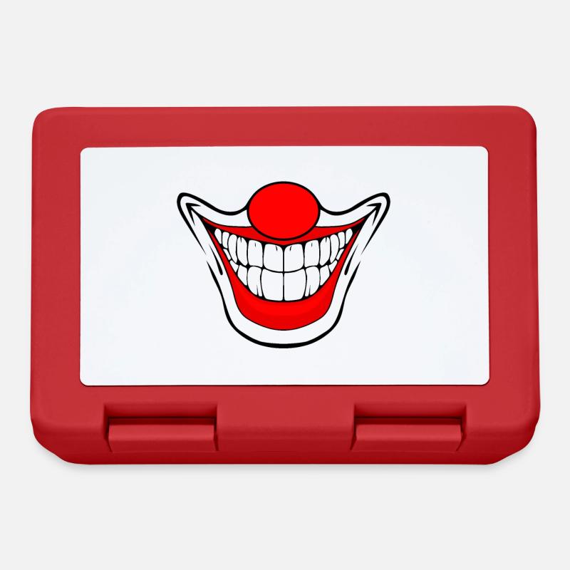 Smileyface, Böser Horror Clown Psycho Killer Clown - Brotdose - Rot