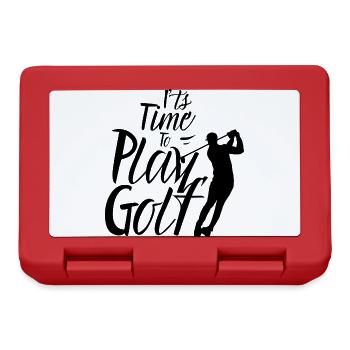 Es Ist Zeit Golf Zu Spielen Golfer Golfen - Brotdose - Rot - Vorne