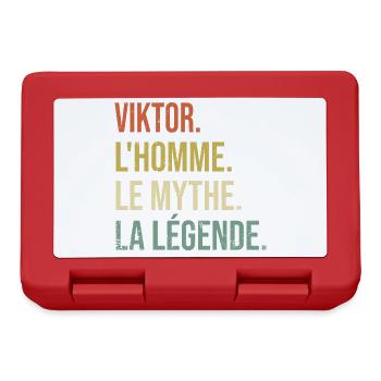 Viktor L'homme Le Mythe La Légende Cadeau Humour - Boîte à goûter - rouge - Devant