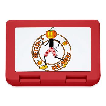 Ready for Halloween Pumpkin Retro Jack-O-Lantern - Lunchbox - red - Front