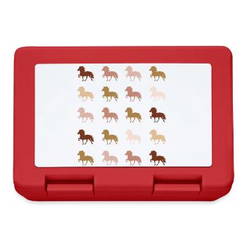 Cheval islandais - Boîte à goûter - rouge - Devant