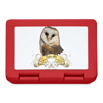 Barn owl - Lunchbox - red - Front