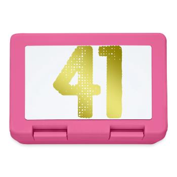 41 Zahl Trikot - Brotdose - Pink - Vorne