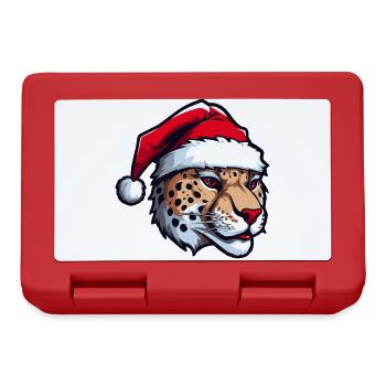 Cheetah Head Christmas Christmas - Lunchbox - red - Front