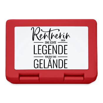 Rentnerin 2026 Eine Legende verlässt das Gelände - Brotdose - Rot - Vorne