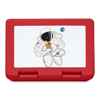 Astronaut with ice cream cone - Lunchbox - red - Front