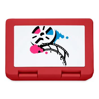 Une vieille bobine de film avec un film - Boîte à goûter - rouge - Devant