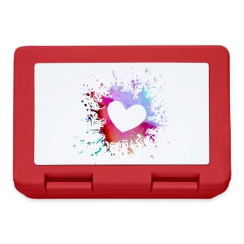 Colorful Heart Splashes of Color - Lunchbox - red - Front