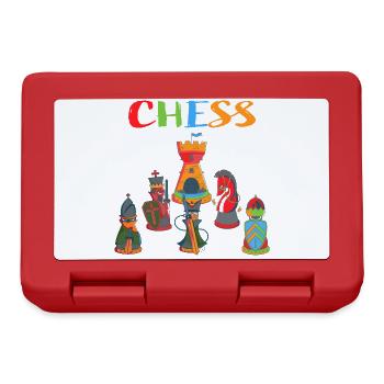Schach - Brotdose - Rot - Vorne