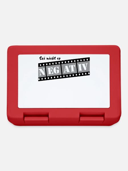 sei nicht so negativ filmstreifen negativ - Brotdose - Rot