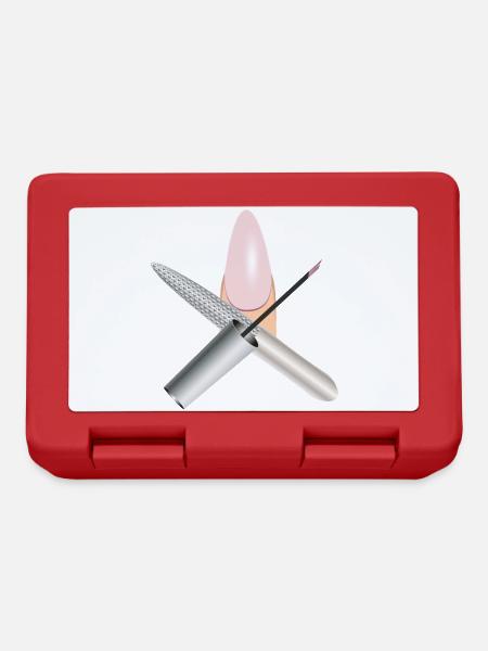 Ongles manucure avec lime à ongles et vernis à ongles - Boîte à goûter - rouge