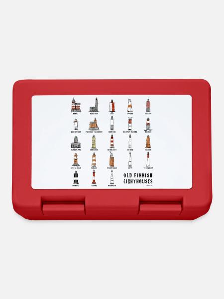 FINNISH LIGHTHOUSE Hemden, Textilien und Geschenkartikel - Brotdose - Rot