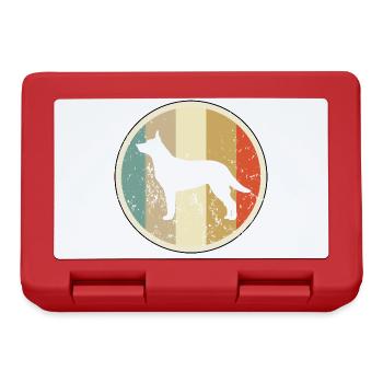 Australischer Australian Kelpie - Brotdose - Rot - Vorne