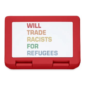 Échanger des racistes contre des réfugiés - Boîte à goûter - rouge - Devant