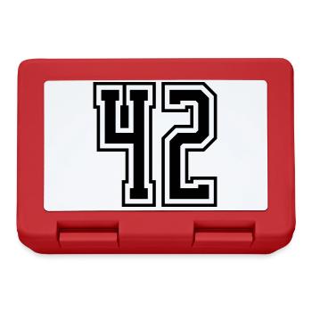 42 Number number - Lunchbox - red - Front