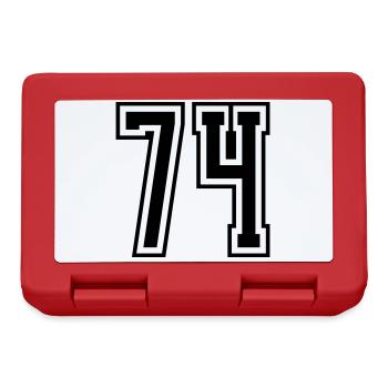 74 digit number - Lunchbox - red - Front