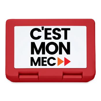 C'est mon mec - Boîte à goûter - rouge - Devant