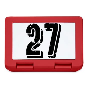 27 Zahl Trikot - Brotdose - Rot - Vorne