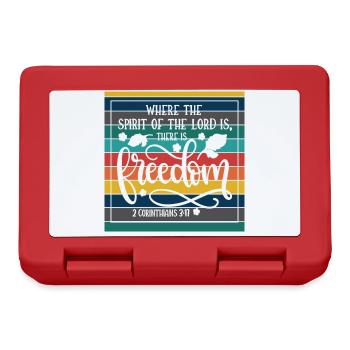 Christian Design Where the Spirit of the Lord is - Lunchbox - red - Front