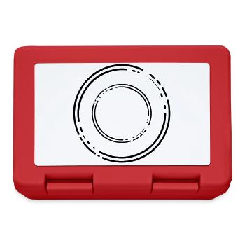 Conception de cercle - Boîte à goûter - rouge - Devant