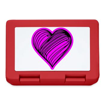 Symbole du cœur Amour - Boîte à goûter - rouge - Devant