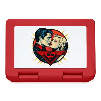 Valentinstag | Valentines Day | Retro | Super Love - Brotdose - Rot - Vorne
