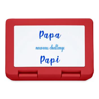 Mission de papa accomplie nouveau challenge être  - Boîte à goûter - rouge - Devant