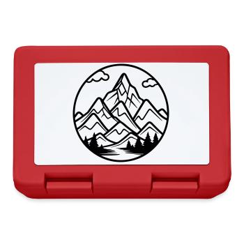 Berge Symbol Natur - Brotdose - Rot - Vorne