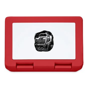Oldtimer Mechanic blanc - Boîte à goûter - rouge - Devant