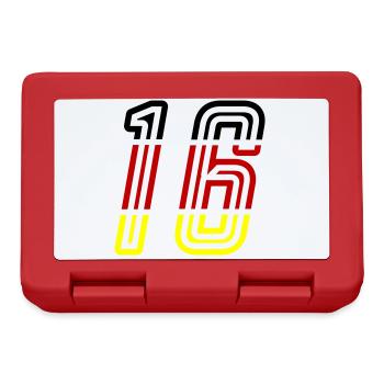 16 Symbole numérique Allemagne - Boîte à goûter - rouge - Devant