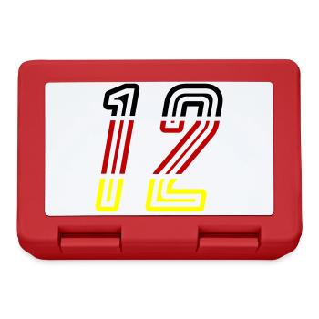 12 Symbole numérique Allemagne - Boîte à goûter - rouge - Devant