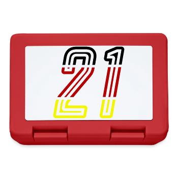 21 Symbole numérique Allemagne - Boîte à goûter - rouge - Devant