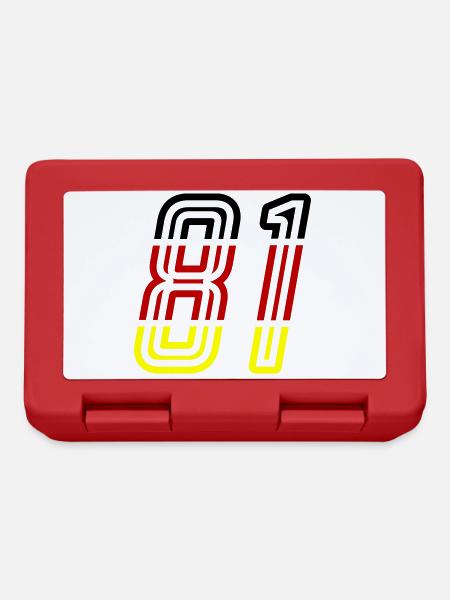 81 Zahl Symbol Germany - Brotdose - Rot