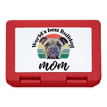 WORLD ́S BEST BULLDOG MOM ... Dog Dogs Bulldog - Lunchbox - red - Front