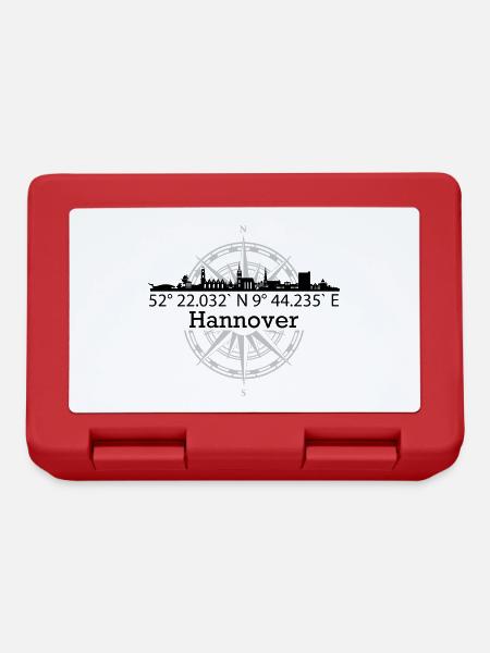 Skyline Hannover - Brotdose - Rot