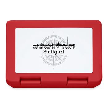 Skyline Stuttgart - Brotdose - Rot - Vorne