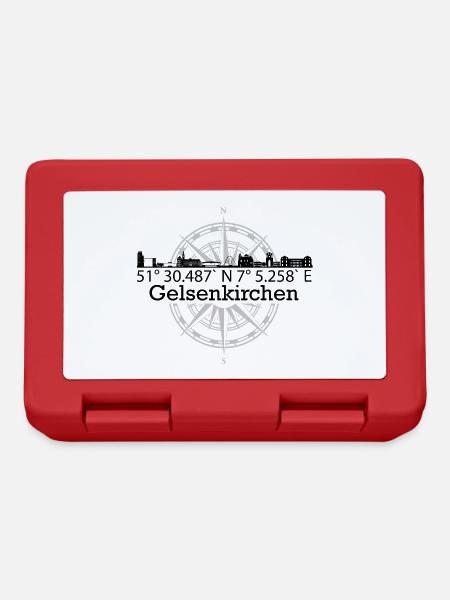 Skyline Gelsenkirchen - Brotdose - Rot