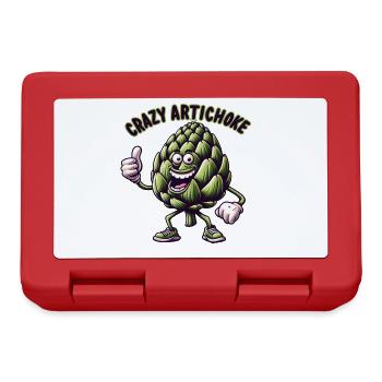 Crazy Veggies: Artichoke Thumbs Up - Lunchbox - red - Front