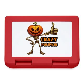 Crazy Veggies : Pumpkin Skeleton Thumbs Up - Boîte à goûter - rouge - Devant